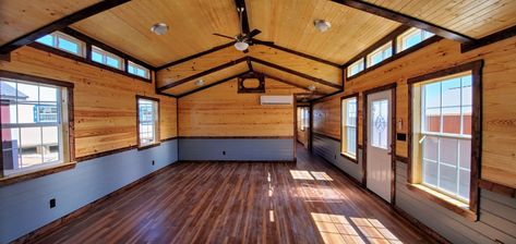 Storage Shed House Tiny Homes, Tiny Home Cabin, Shed Homes Interior, Shed House Interior, Shed Homes Ideas, Texas Land, Shed House Plans, Shed Cabin, Shed Interior