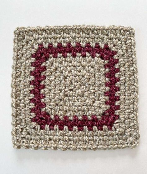 Moss Stitch Square, Moss Crochet Stitch, Moss Stitch Crochet, Afghan Squares, Crochet Potholder, Granny Square Crochet Patterns Free, Coaster Pattern, Potholder Patterns, Linen Stitch