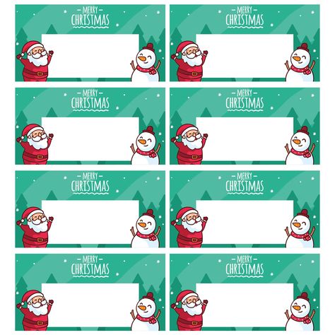 Printable Christmas Place Cards