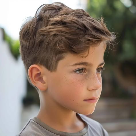 Wavy Hair Boys Haircuts, Alpaca Haircut For Boys, Boy Hair Long On Top, Boys Wavy Haircuts Kids, Boys Wavy Haircut, Boys Straight Haircut, Boys Haircuts Short, Men Haircut Fade, Boys Surfer Haircut