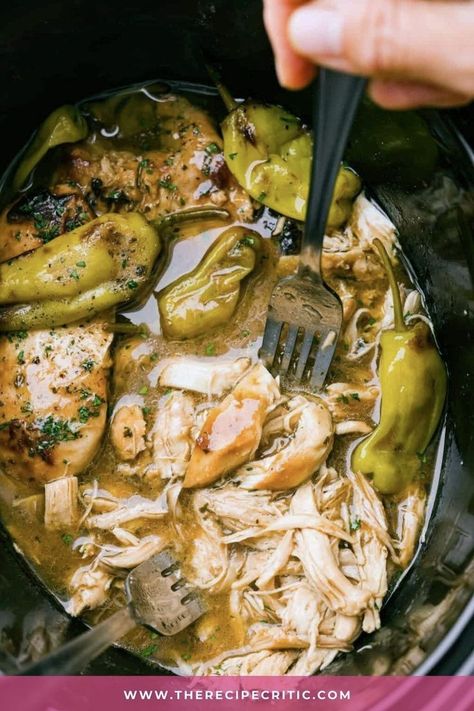 Crockpot Mississippi Chicken, Mississippi Chicken, Chicken Mashed Potatoes, Pepperoncini Peppers, Potato Side Dishes, Ranch Seasoning, Incredible Recipes, Crockpot Recipes Slow Cooker, Crock Pot Cooking