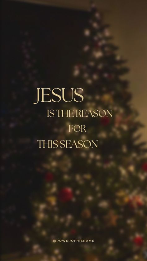 Wallpaper in dark colours with Christmas tree and a phrase Jesus is the reason for this season! Winter Christmas Jesus God Christian Jesus Was Born Christmas, The Season The Reason, Christ Is The Reason For The Season, The Reason For The Season Wallpaper, Christmas Wallpaper With Jesus, Christmas Phone Wallpaper Christian, Jesus The Reason For The Season, Jesus Is Born Wallpaper, Christmas Wallpaper Jesus Christ