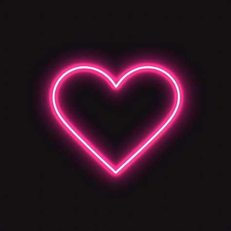 Heart icon neon light night. AI generated Image by rawpixel. | premium image by rawpixel.com / Wan Neon Pink Icons, Pink Neon Heart, Pink Neon Aesthetic, Pink And Black Background, Red Heart Icon, Neon Widgets, Black And Pink Heart, Neon App Icons, Neon Hearts