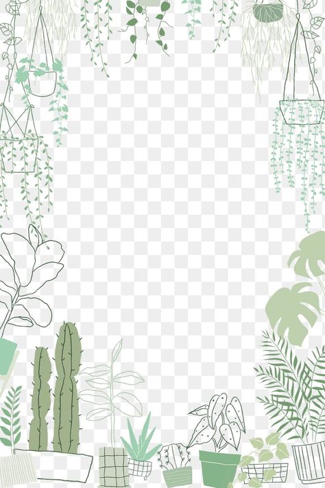 Plant Border Design, Plant Template, Goodnote Stickers, Biology Plants, Ipad Inspo, Plant Graphic, Plant Png, Digital Art Journal, Png Frame