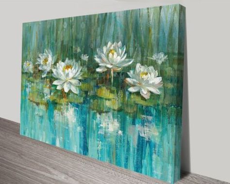 Water Lily Pond Crop by Danhui Nai Pond Painting, Water Lily Pond, Painting Media, Lily Pond, Art Et Illustration, Water Lily, Water Lilies, Floral Botanical, Art Sur Toile