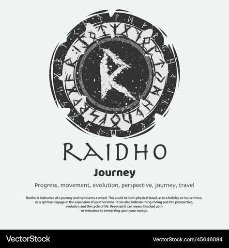 Raidho Rune Meaning, Raidho Rune, Runes Meaning, Viking Warrior Tattoos, Viking Symbol, Shield Vector, Warrior Tattoos, Dark Circle, Viking Symbols