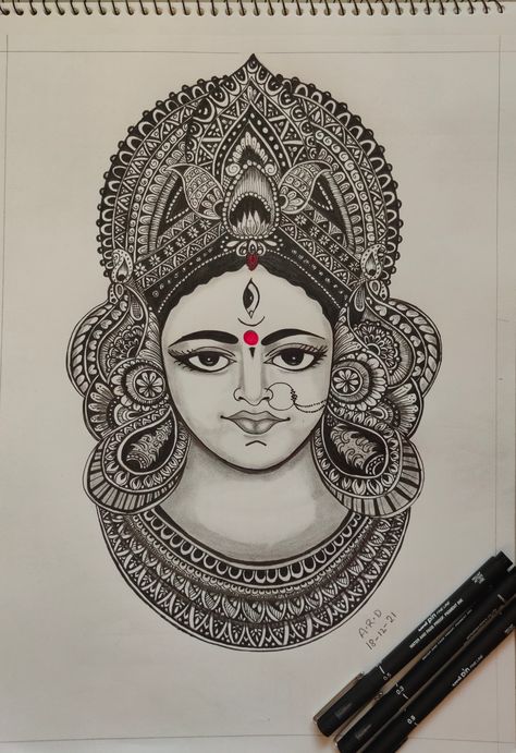 Face Mandala Art, Durga Maa Face, Face Mandala, Maa Drawing, Baby Elephant Drawing, Maa Laxmi, Pencil Sketches Easy, Murugan Wallpapers, Lord Murugan Wallpapers