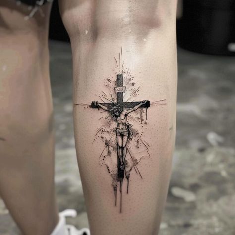 15 Tattoo Designs with Jesus for Christian Women - Jesus Tatoos Ideas, Jesus 3d Tattoo, Biblical Art Tattoo, In Gods Hands Tattoo, Jesus Cross Tattoo, Christian Tattoos For Women, Jesus Tattoos, Crucifix Tattoo, Cruces Tattoo