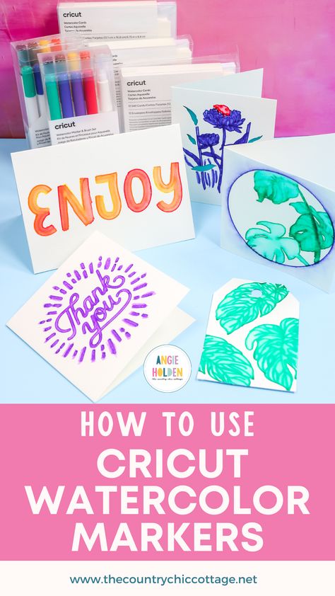 Cricut Water Color Cards, Cricut Joy Watercolor Cards, Watercolor Cricut Projects, Cricut Watercolor Project, Cricut Watercolor Markers, Cricut Watercolor Cards, Cricut Markers Projects, Cricut Watercolor, Cricut Materials