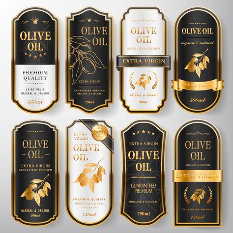 Label Botol, Olive Oil Bottle Design, Olive Oil Packaging, Honey Label, Olive Oil Bottles, Premium Packaging, Food Packaging Design, Business Card Template Design, Label Templates