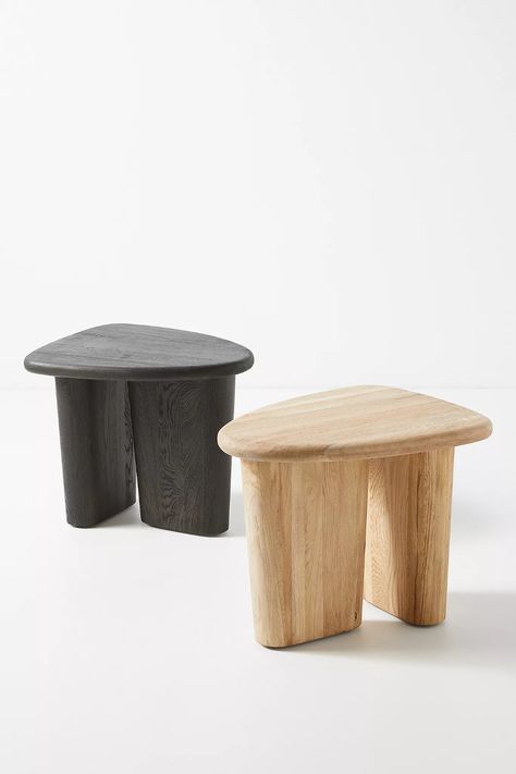 Kalle Sculptural Oak Side Table | Anthropologie Oak Side Table, Wooden Side Table, Oak Coffee Table, Design Apartment, Furniture Side Tables, Modern Side Table, Side Table Wood, Design Living Room, Recycled Furniture