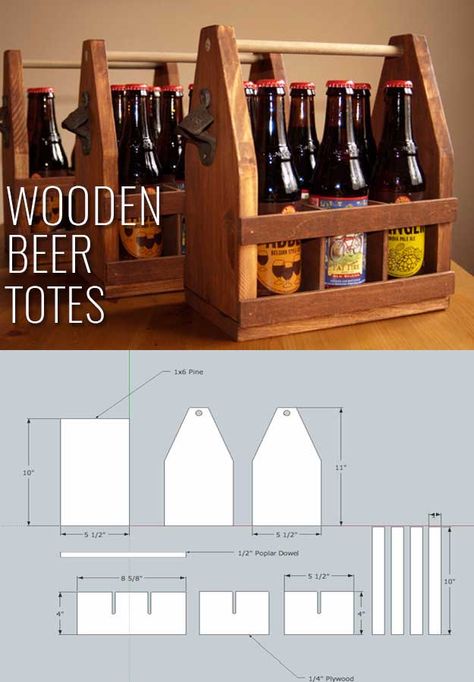 Awesome  Crafts for Men and Manly DIY Project Ideas Guys Love - Fun Gifts, Manly Decor, Games and Gear. Tutorials for Creative Projects to Make This Weekend | Wooden Beer Totes  |  http://diyjoy.com/diy-projects-for-men-crafts Crafts For Men, Beer Tote, Building A Workbench, Diy Projects For Men, Diy Project Ideas, Diy Gifts For Men, Manly Decor, Awesome Crafts, Man Crafts