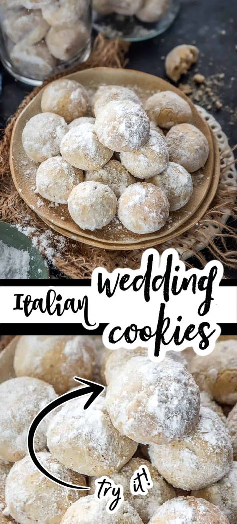 Italian Christmas Cookie Recipes, Russian Tea Cookies, Italian Cookie Recipe, Wedding Cookies Recipe, Italian Wedding Cookies, Eggless Chocolate Chip Cookies, Italian Wedding Cakes, Italian Christmas Cookies, Wedding Cake Cookies