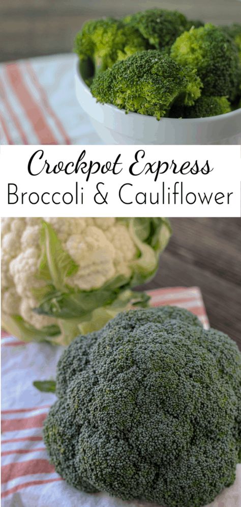 Enjoy perfectly cooked veggies with this recipe for Crockpot Express Broccoli and Cauliflower! Crockpot Broccoli And Cauliflower, Broccoli In Crockpot, Broccoli In The Crockpot, Crockpot Vegetables, Crock Pot Broccoli, Cooking Fresh Broccoli, Crockpot Broccoli, Steam Broccoli, Cooked Broccoli