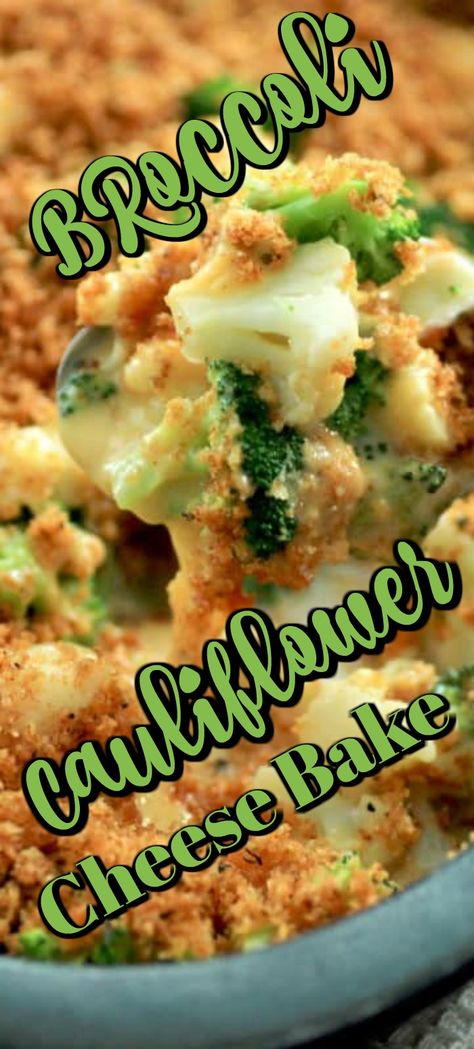 Broccoli Casseroles, Broccoli Cauliflower Cheese, Cauliflower Cheese Bake, Broccoli Cauliflower Casserole, Broccoli Dishes, Casserole Dish Set, Favorite Casseroles, Diy Easy Recipes, Cheese Bake