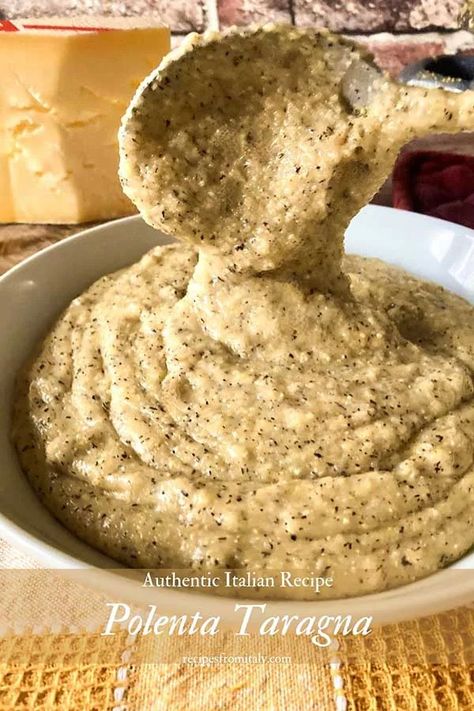 Polenta Taragna: The Authentic Northern Italian Recipe - Recipes from Italy What To Eat With Polenta, Northern Italian Recipes Authentic, Authentic Italian Side Dishes, Traditional Italian Recipes, Recipes From Italy, Italian Side Dishes, How To Cook Polenta, Buckwheat Recipes, Italian Diet