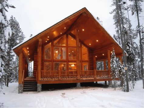 Prefab Log Cabins, Cabin In The Snow, Farm Cabin, Cabin Style Homes, Modern Log Cabins, Log Cabin Floor Plans, Small Log Cabin, Rustic Log Cabin, Log Cabin Kits