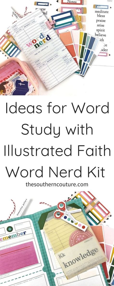 Ideas for Word Study with Illustrated Faith Word Nerd Kit - Southern Couture Word Studies Bible, Bible Nerd, Faith Illustration, Bible Garden, Faith Word, Clever Inventions, Soldering Irons, Prayer Time, Study Ideas