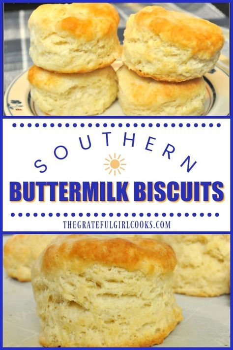 Southern Buttermilk Biscuits Biscuits Southern, Biscuits For Breakfast, Southern Buttermilk Biscuits, Homemade Biscuits Recipe, Southern Biscuits, Buttermilk Biscuits Recipe, Buttermilk Recipes, Biscuit Bread, Biscuit Rolls