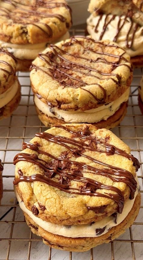 The Ultimate Cookie Sandwich Sweet Monkey, Large Cookies, Cookie Dough Frosting, Cookie Sandwich Recipes, Cookie Sandwich, Ultimate Cookies, Powder Sugar, Edible Cookies, Edible Cookie Dough