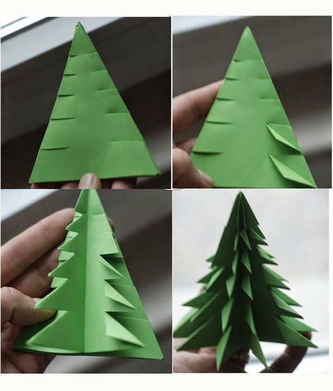 3d Origami tree                                                                                                                                                                                 More Origami Christmas Tree, Christmas Origami, Paper Christmas Tree, Paper Christmas, Noel Christmas, Christmas Crafts For Kids, Winter Crafts, Christmas Activities, Xmas Crafts