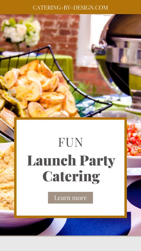 Are you planning a business launch party? We offer a high quality launch party catering service in North Carolina. We fit your theme, budget and any dietary restrictions. Check out our menus here! Catering launch party | launch party food ideas | launch party food | launch party ideas business | launch party ideas | launch party cake | launch party cookies | launch party cupcakes | launch party cocktails | launch party brunch Business Launch Party Ideas, Launch Decor Ideas, Launch Party Ideas, Launch Event Ideas, Business Launch Party, Wedding Catering Menu, Brunch Catering, Breakfast Catering, Party Cocktails