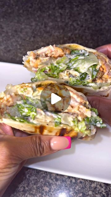 Rachel B Taylor on Instagram: "The infamous Viral Cesar Wrap!!! This was sooo Good!  I went with salmon as my protein. Are y’all tired of this song yet?!!! Try it out and let me know you think?! 🤔🤔😍😍

#cesar
#cesarwrap
#viralcreators 
#healthyfood 
#healthymeals 
#saladwrap" Ceaser Salad Wrap Recipe, Salmon Ceasar Wrap, Salmon Wrap Recipes Tortillas, Cesar Salad Wrap Recipe, Salmon Wrap Recipes, Cesar Wrap, Salmon Wrap, My Protein, Salad Wraps