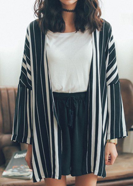 Striped Kimono == Sammy Dress, School Fashion, Outerwear Jackets, Kimono Top, Style Me, Summer Fashion, Fashion Inspo, Womens Dresses, My Style