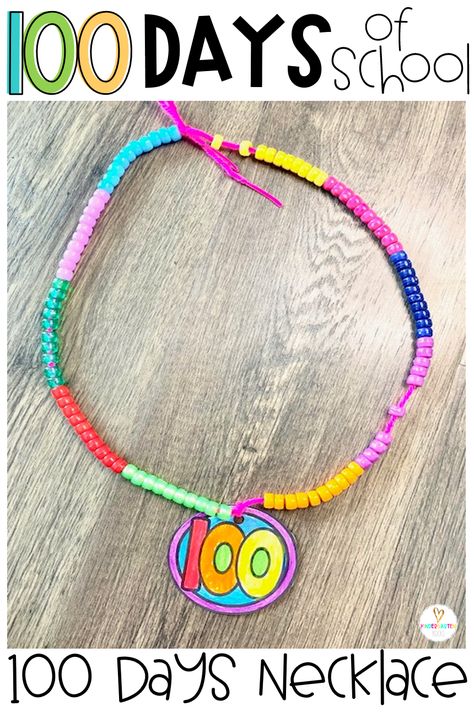 Are you looking for fun hands-on learning activities for you 100th Day of School Celebration? Then you will love our 100th Day Activities for Kindergarten. 100 Days Of School Ideas Kindergarten Activities Art Projects, Easy 100 Days Of School Projects, 100 Days Of School Necklace Ideas, 100 Day Kindergarten Projects, 100th Day Projects Kindergarten, 100th Day Of School Crafts Kindergarten, 100 Day Activities For Kindergarten, 100 Day Project Kindergarten, 100 Days Of School Necklace