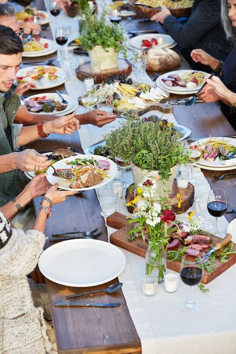 Group Of Friends Enjoying A Farm To Table Dinner Party Download this high-resolution stock photo by Trinette Reed from Stocksy United. Farm To Table Dinner Party, Farm To Table Dinner, Spanish Dinner, Dinner Party Table Settings, Italian Dinner Party, Italian Party, Table D Hote, Friends Enjoying, Dinner Party Decorations