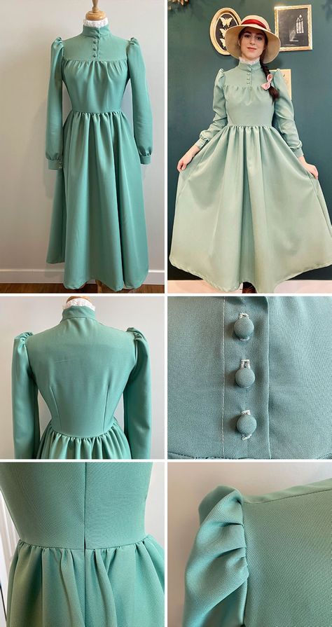 Howl Moving Castle Dress, Sophie Dress Howls Moving Castle, Sophie Dress Howl, Sophie Howls Moving Castle Outfit, Beautiful Dress Patterns, Howls Moving Castle Wedding Dress, Sofie Howls Moving Castle Cosplay, Diy Howls Moving Castle, Sophie Cosplay Howls Moving Castle