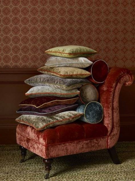 Mulberry Home, Velvet Upholstery Fabric, Deco Boheme, Bohol, Velvet Chair, Design Del Prodotto, Velvet Pillows, My New Room, Soft Furnishings