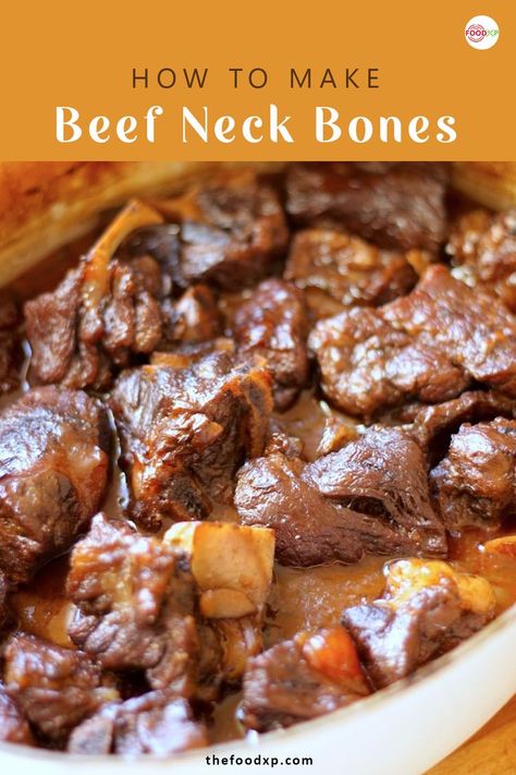 Beef Neck Bone Soup Recipe, How To Cook Beef Neck Bones, Beef Bones Recipe Dinners, Neckbones And Potatoes On Stove, Beef Neck Bones Recipe Instant Pot, Neck Bones And Potatoes Recipes, Beef Neck Bones Recipe Oven, Beef Bone Recipes, Soup Bones What To Do With