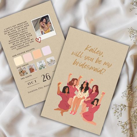 Bridesmaid Proposal Card, Bridesmaid Invitation, Bridesmaid Proposal Cards, Newly Engaged Couple, Maid Of Honour, Ready To Pop, Engagement Ideas, Stand By You, Perfect Date