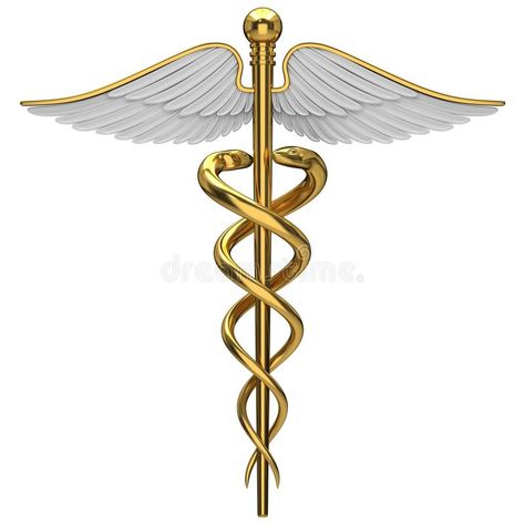 Golden caduceus medical symbol stock illustration Caduceus Tattoo, Natural Metabolism Boosters, Medicine Logo, Medical Sign, Medical Tattoo, Bioidentical Hormones, Medical Logo Design, 3d Cnc, Medical Symbols