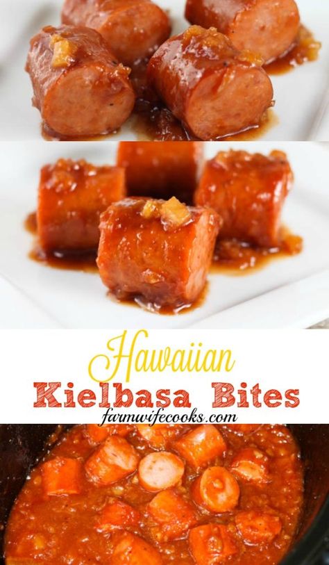 Hawaiian Kielbasa Bites Kielbasa With Pineapple And Chili Sauce, Hawaiian Kielbasa Recipes, Keilbasa Recipes Hawaiian, Sausage And Pineapple Recipes, Kalbasa Appetizer Recipes, Hawaiian Sausage Recipes, Kielbasa And Pineapple Crockpot, Polish Sausage Appetizer Recipes, Sausage And Pineapple Appetizer