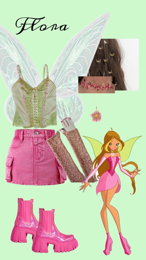 #halloween #costume #winx #flora Bloom Winx Club Makeup Look, Winx Halloween Costume, Blossom Halloween Costume, Winx Club Costumes, Winx Flora, Club Makeup, Trio Costumes, Bloom Winx Club, Diy Costumes