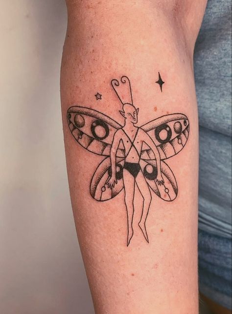 Moth Man Tattoo, Moth Tattoo Men, Fairy Man, Man Arm, Moth Fairy, Moth Man, Man Tattoo, Moth Tattoo, Unique Tattoo