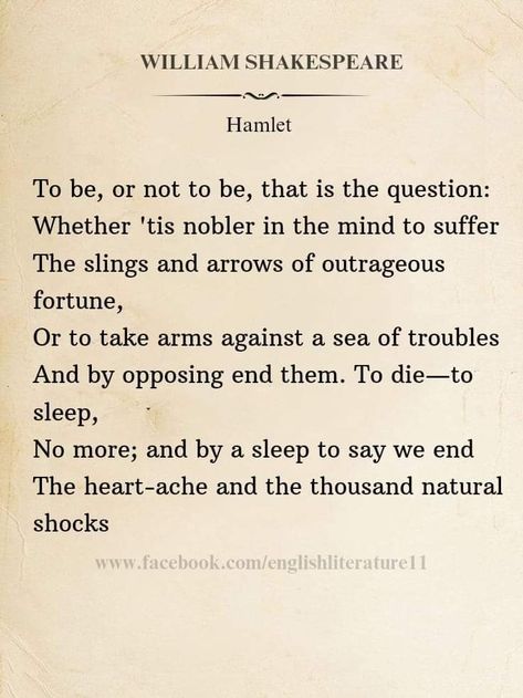 Hamlet Quotes, Shakespeare Hamlet, Alice In Wonderland Aesthetic, Shakespeare Quotes, English Literature, William Shakespeare, Poetry Books, The Question, Pretty Quotes