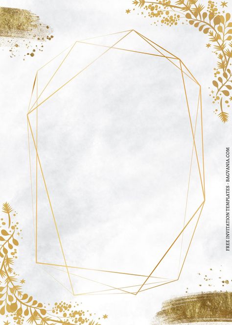 Invition Card Background, Golden Birthday Invitation Template, Birthday Party Invitation Background, White And Gold Party Invitations, Party Templates Invitations, Invitation Card Design Templates Free Printable, Prom Invitations Templates, Invitation Card Design Gold, Birthday Invitation Card Background