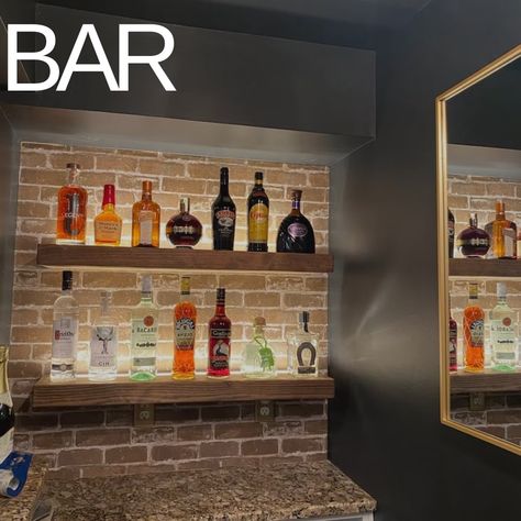 For your bar, bathroom, living room, kitchen, or any other space in your home… we got you! Check out some of our fav #shelfies from our customers! 🤩 Where will you put your new floating shelves? #shelfstyling #interiordecor #lyonscrafted Custom Floating Shelves, Bar Bathroom, Bar Designs, Home Bar Designs, Hanging Bar, Basement Bar, Wall Molding, Home Inspo, Other Space