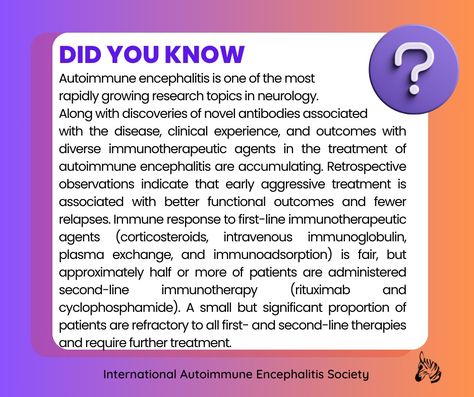 Autoimmune Encephalitis, Immune Response, Neurology, Health Issues, Disease, Did You Know, No Response, Health