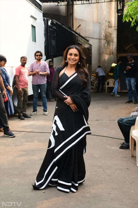 A Round Up Of Rani Mukerji, Bhumi, Dia, Rajkummar And Ashutosh Rana\'s Working Tuesday Mrs Chatterjee Vs Norway, Ashutosh Rana, Black And White Saree, Rajkummar Rao, Bhumi Pednekar, Sabyasachi Sarees, Her Film, Rani Mukerji, Indian Idol