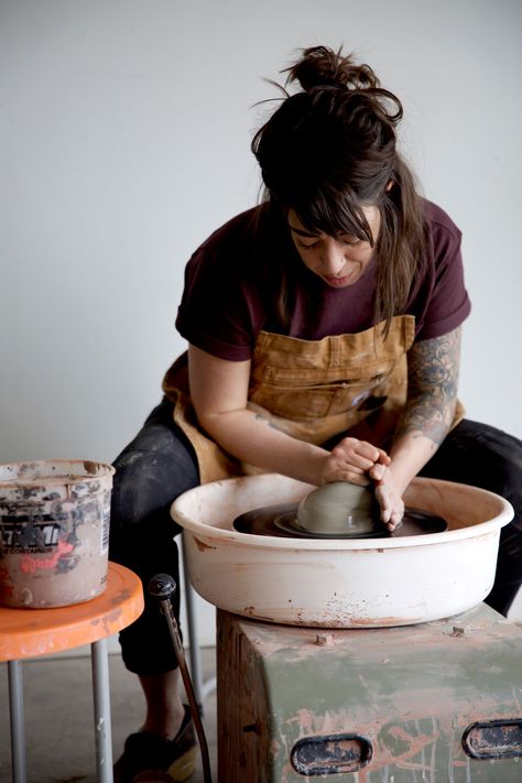 “I hope the feeling of joy that I have when I’m making the work translates into as much love and enjoyment for the person that ends up using the piece.” -Seattle Ceramic Artist Megan Sarraf Nordic Boho, Pottery Makers, Mini Cactus, Split Legs, Polymer Clay Tools, White Ceramic Vases, Clay Tools, Sculpting Clay, Indoor Plant Pots