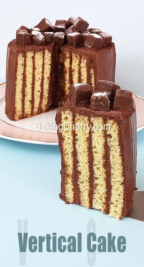 Vertical Cake, Vanilla Homemade, Creamy Chocolate Frosting, Fluffy Vanilla Cake, Layer Cake Recipes, Recipe Dessert, Dessert Chocolate, Chocolate Dessert Recipes, Roll Cake