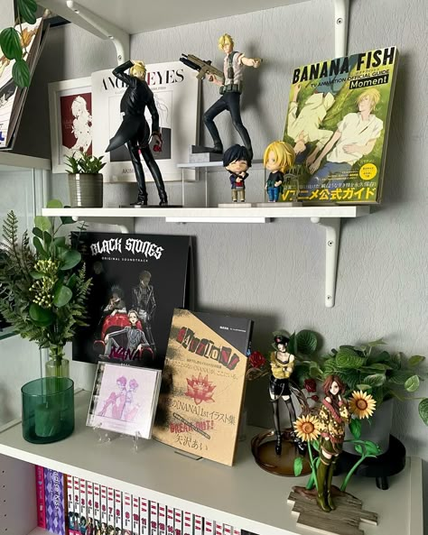 took some room pics while the sun was out ☀️ . . . . . #roomtour #anime #manga #mangacollection #figurecollection Anime Inspired Living Room, Anime Living Room Decor, Random Room Decor, Anime Shelves, Anime Living Room, Nerd Room Ideas, Anime Room Ideas, Isabella Core, Bedroom Desk Decor