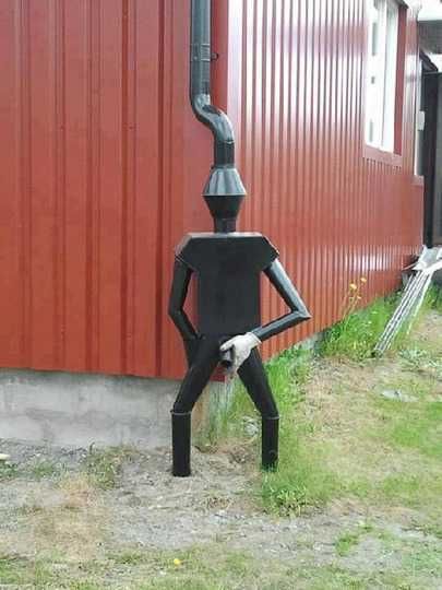 30 Amazing Downspout Ideas, Splash Guards, Charming Rain Chains and Creative Rain Ropes Garage Furniture, Going To Rain, Patio Diy, Rain Gutters, Rain Chain, Outdoor Projects, Furniture Plans, Yard Art, Funny Photos