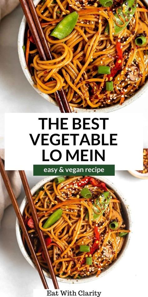 Low Mein Recipe, Best Lo Mein Recipe, Lomein Recipes, Vegetarian Lo Mein, Vegan Chinese Food, Vegetable Chow Mein, Gluten Free Vegetables, Lo Mein Recipe, Vegetable Lo Mein