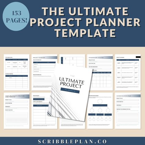 https://scribbleandplanco.etsy.com/listing/1778360269 Project Organizer, Task Organizer, Project Planner Template, Planner Template Printable, Stakeholder Analysis, Communication Plan Template, Goal Setting Worksheet, Communications Plan, Task Management