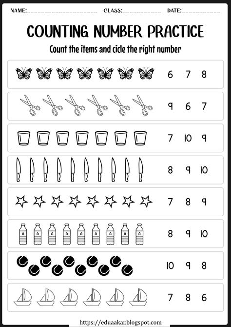 Number Learning Worksheets, Number Review Worksheets 1-10, Counting Practice Worksheets, Count Worksheets Preschool, Count And Write The Number Worksheet, Numbers Counting Worksheet, Counting Worksheets Preschool 1-20 Free, Counting Activities Preschool Worksheets, Number Counting Worksheets Preschool